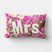 Cherry Blossom Yellow Pink Mrs. Bride's Kissen (Vorderseite)