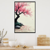 Cherry Blossom Zen Garden Poster (Küche)