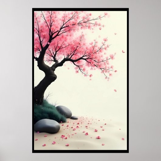 Cherry Blossom Zen Garden Poster (Vorne)