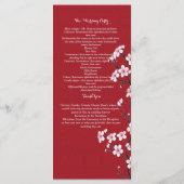 Cherry Blossom-Zeremonie Programm (Rückseite)