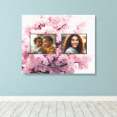 Cherry Blossom Zwei-Foto-StretchCanvas Print Leinwanddruck (Insitu (Holzboden))