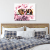 Cherry Blossom Zwei-Foto-StretchCanvas Print Leinwanddruck (Insitu (Schlafzimmer))