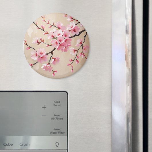 Cherry Blossom Zweigstellen - Elegante Rosa Sakura Magnet (In Situ (Kühlschrank))