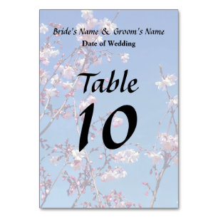 Cherry Blossom Zweigstellen Hochzeitsprodukte Tischnummer