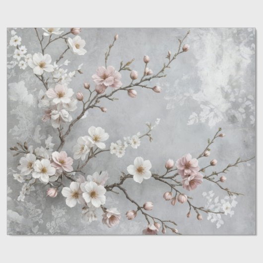 Cherry Blossoms Abstrakt Geschenkpapier (Flach)