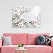 Cherry Blossoms Abstrakt Leinwanddruck (Insitu (Wohnzimmer))