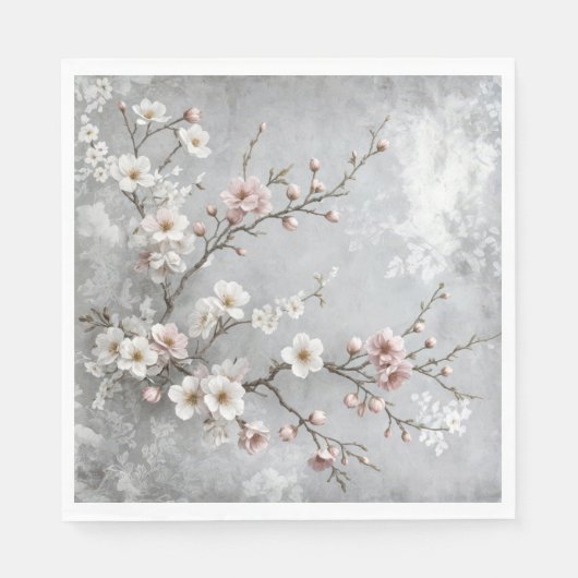Cherry Blossoms Abstrakt Serviette (Vorderseite)