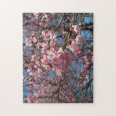 Cherry Blossoms and Bee Pink Spring Flowers Puzzle (Vertikal)
