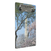 Cherry Blossoms and the Washington Monument in DC Mini Klemmbrett (Schrägansicht)
