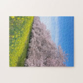 Cherry Blossoms and Yellow Flowers Puzzle (Horizontal)