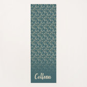 Cherry Blossoms Aquamarin / Ihr Name Yogamatte (Vorderseite)