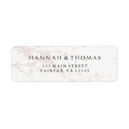 Cherry Blossoms Aquarellblume Rücksendeadresse