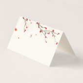 Cherry Blossoms Aquarelltisch Platzkarte (Rückseite)