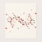 Cherry Blossoms Aquarelltisch Platzkarte (Außenseite Aufgefaltet)