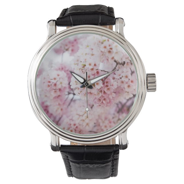 Cherry Blossoms Armbanduhr (Vorderseite)