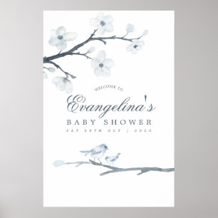 Cherry Blossoms Baby Dusche Willkommen Poster