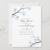 Cherry Blossoms Babydusche Einladung (Vorderseite)