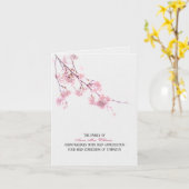 Cherry Blossoms Beileid Danke Karte (Gelbe Blume)