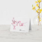Cherry Blossoms Beileid Danke Karte (Gelbe Blume)