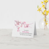 Cherry Blossoms Beileid Vielen Dank Karte (Gelbe Blume)