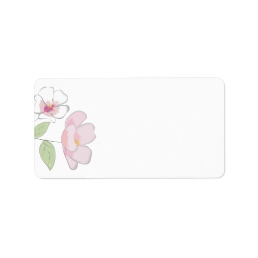 Cherry Blossoms Blank Address Labels Adressaufkleber (Vorne)