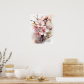 Cherry Blossoms Blume Art Print Poster (Küche)