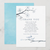 Cherry Blossoms Blumenbaby Dusche Vielen Dank Dankeskarte (Vorne/Hinten)