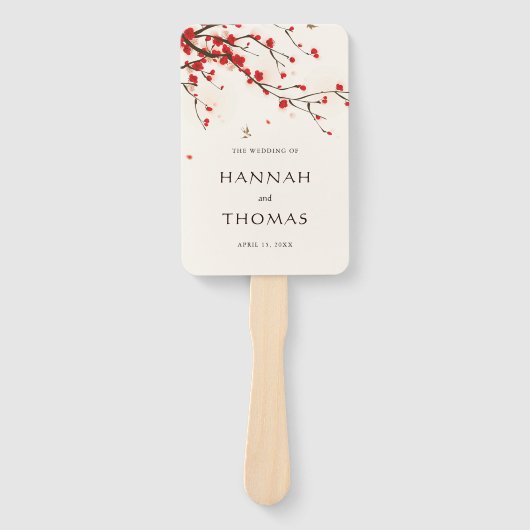 Cherry Blossoms Blumenhochzeit Fächer (Vorderseite)