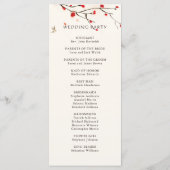 Cherry Blossoms Blumenzeremonie Programm (Rückseite)