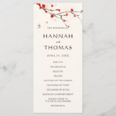 Cherry Blossoms Blumenzeremonie Programm (Vorderseite)