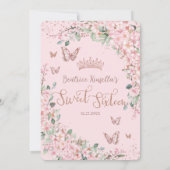 Cherry Blossoms Blütenschmetterlinge 16 . Geburtst Einladung (Rückseite)
