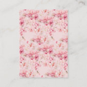 Cherry Blossoms Brautparty Display Dusche Begleitkarte (Rückseite)