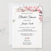 Cherry Blossoms Brautparty Rosa Beige Karte (Vorderseite)