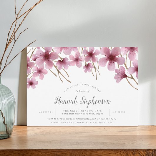 Cherry Blossoms Bridal Dusche Einladung