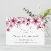 Cherry Blossoms Bridesmaids Einladung zum Brunch (Stehend Vorderseite)