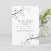 Cherry Blossoms Bridesmaids Luncheon Einladung (Stehend Vorderseite)