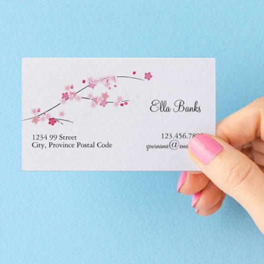 Cherry Blossoms Business Card Visitenkarte