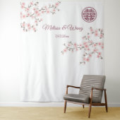 Cherry Blossoms Chinesischer Hochzeitstag Wandteppich (Beispiel)
