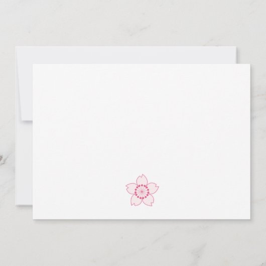 Cherry Blossoms Danke Karte (Rückseite)