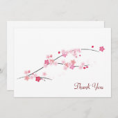 Cherry Blossoms Danke Karte (Vorne/Hinten)