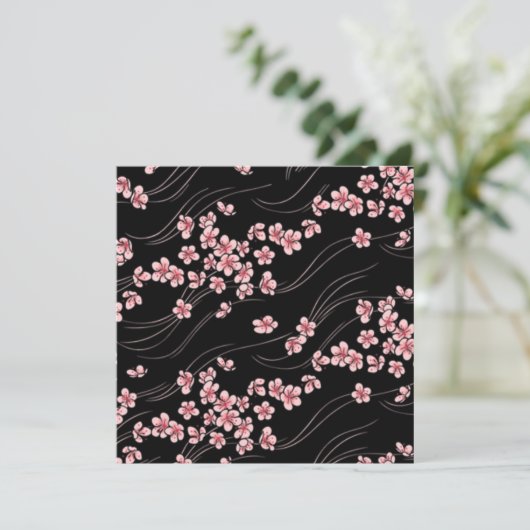 Cherry Blossoms Einladung (Stehend Vorderseite)