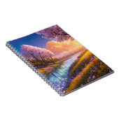 Cherry Blossom's Embrace am Fluss Notizblock (Rechte Seite)