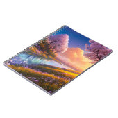 Cherry Blossom's Embrace am Fluss Notizblock (Linke Seite)