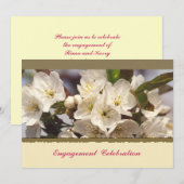 Cherry Blossoms Engagement Invitation Einladung (Vorne/Hinten)