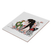 Cherry Blossoms Fairy Dragon Friendship Fliese (Seite)