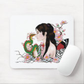 Cherry Blossoms Fairy Dragon Friendship Mousepad (Mit Mouse)