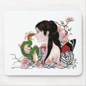Cherry Blossoms Fairy Dragon Friendship Mousepad (Vorne)