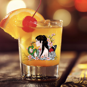 Cherry Blossoms Fairy Dragon Friendship Schnapsglas