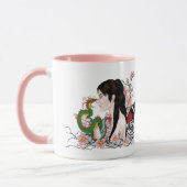 Cherry Blossoms Fairy Dragon Friendship Tasse (Links)
