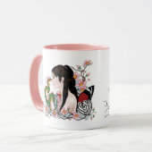 Cherry Blossoms Fairy Dragon Friendship Tasse (Vorderseite Links)